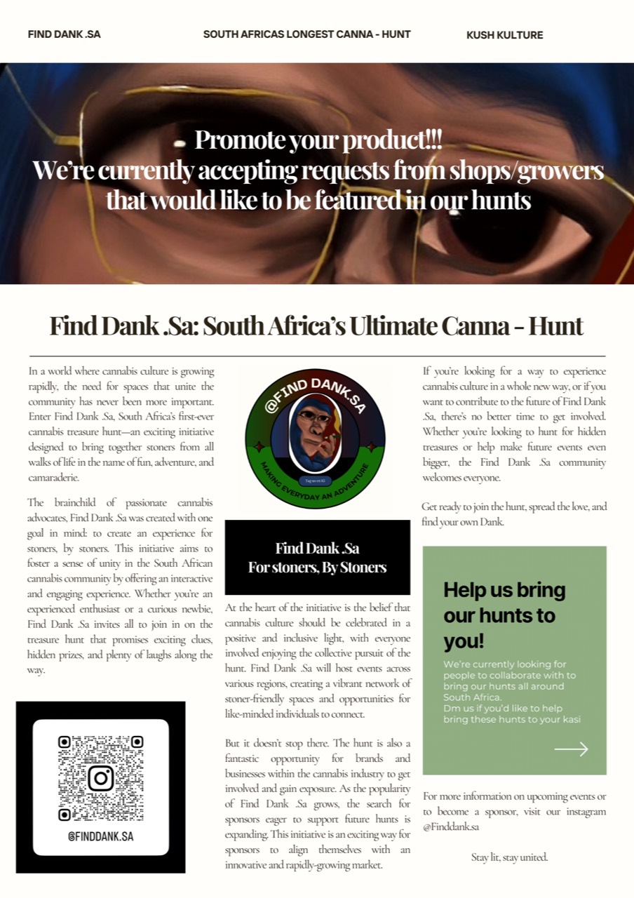 Find Dank South African canna-hunt editorial page