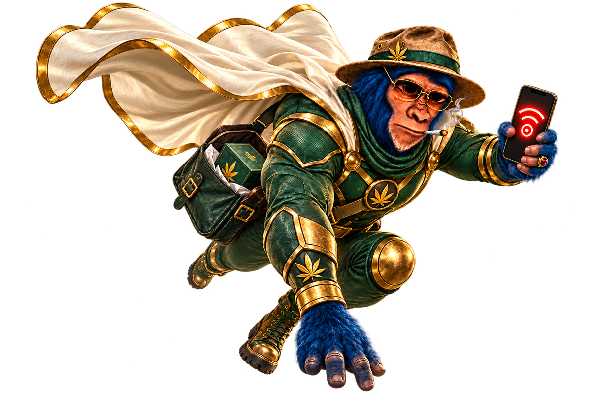 Find Dank superhero gorilla flying in to answer the SOS